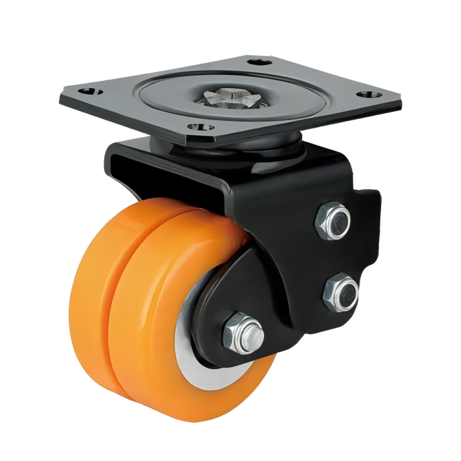 2 Inch Dual Wheel Shock Absorbing Caster for Manufacturing & Warehousing