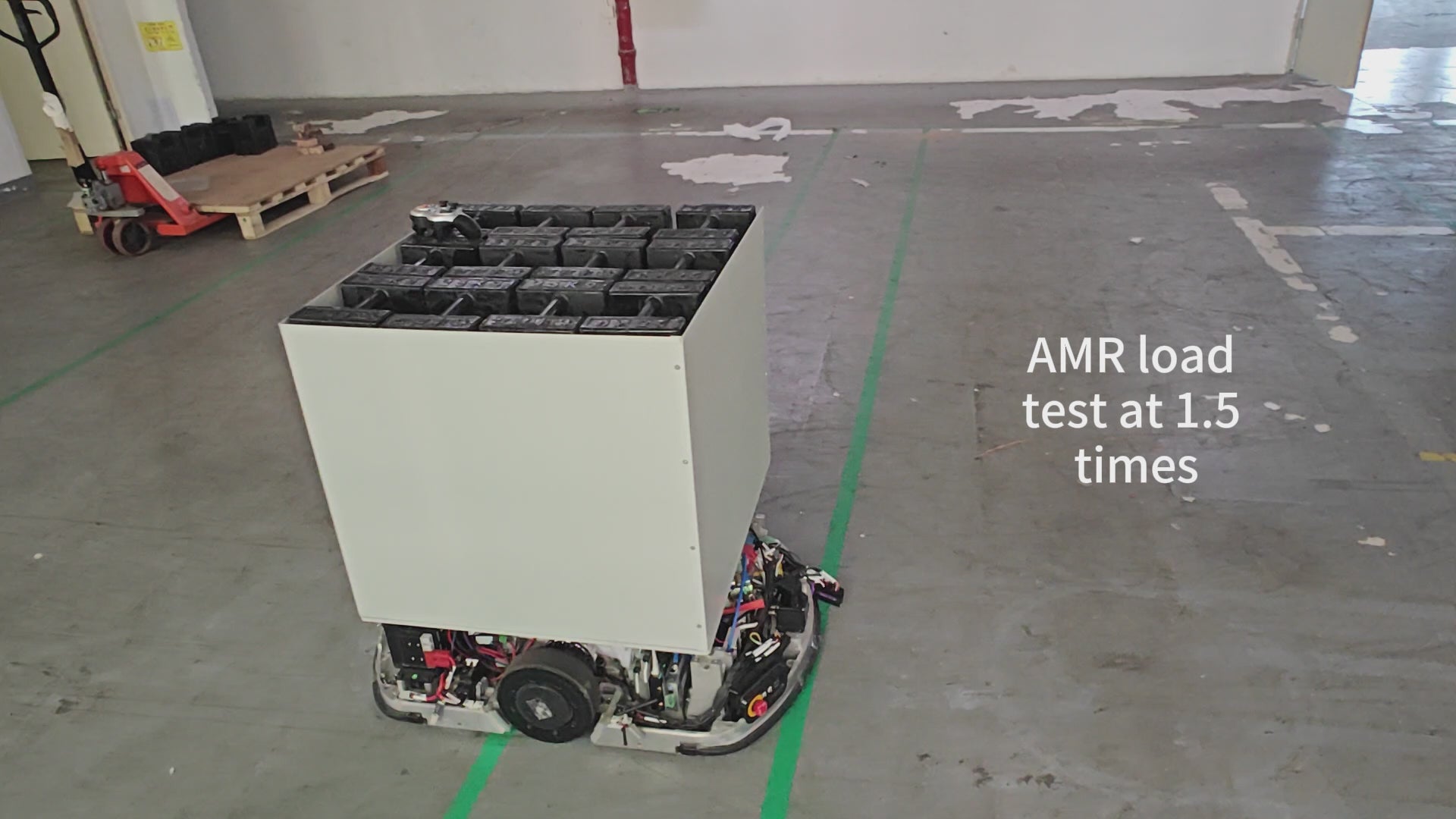 Load video: HKT&#39;s AMR Robot 1.5 Times Load Bearing Test